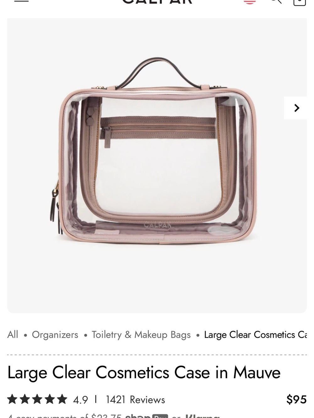 CALPAK Cosmetics Case Bundle in Mauve